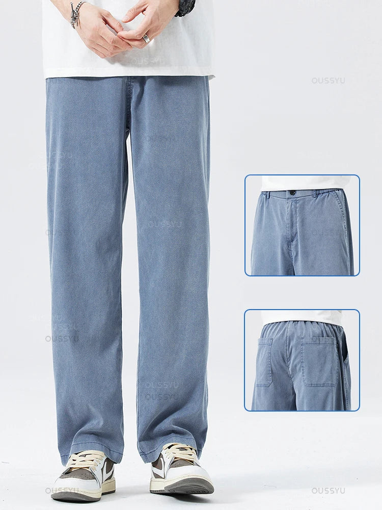 Sommerjeans aus ultradünnem, weichem Lyocell-Stoff für Herren