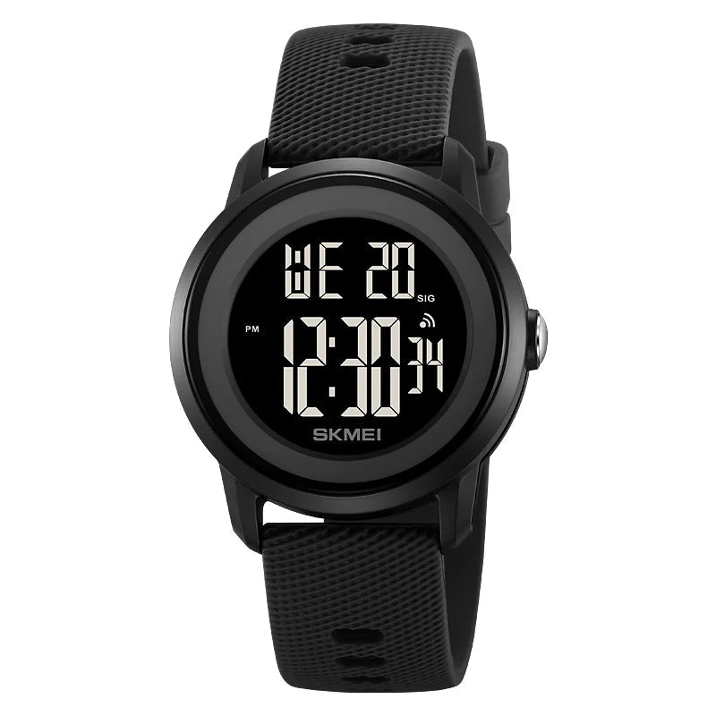 Women Waterproof Sports LED Display Wristwatches