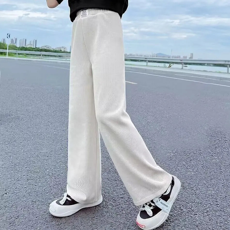Children's Corduroy Casual Straight Leg Pants