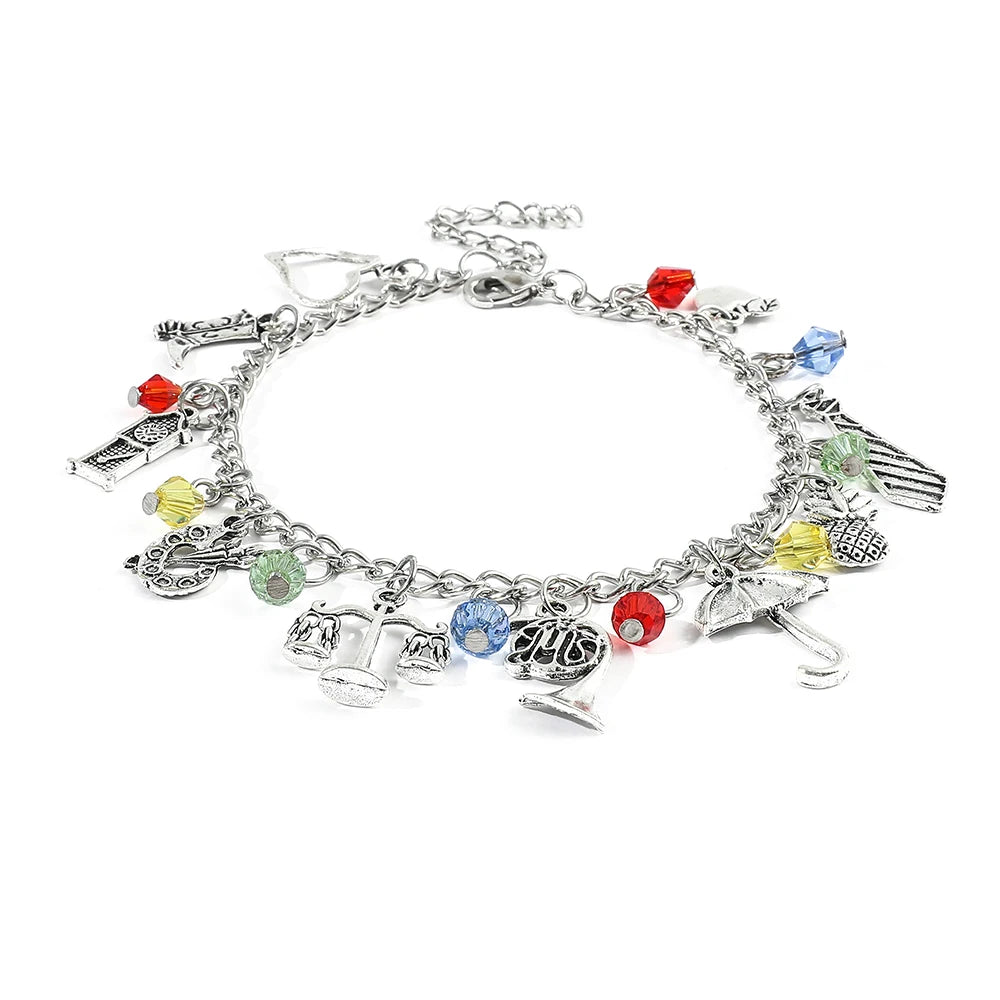 How I Met Your Mother Inspired Horn Umbrella Crystal Pendant Bracelets