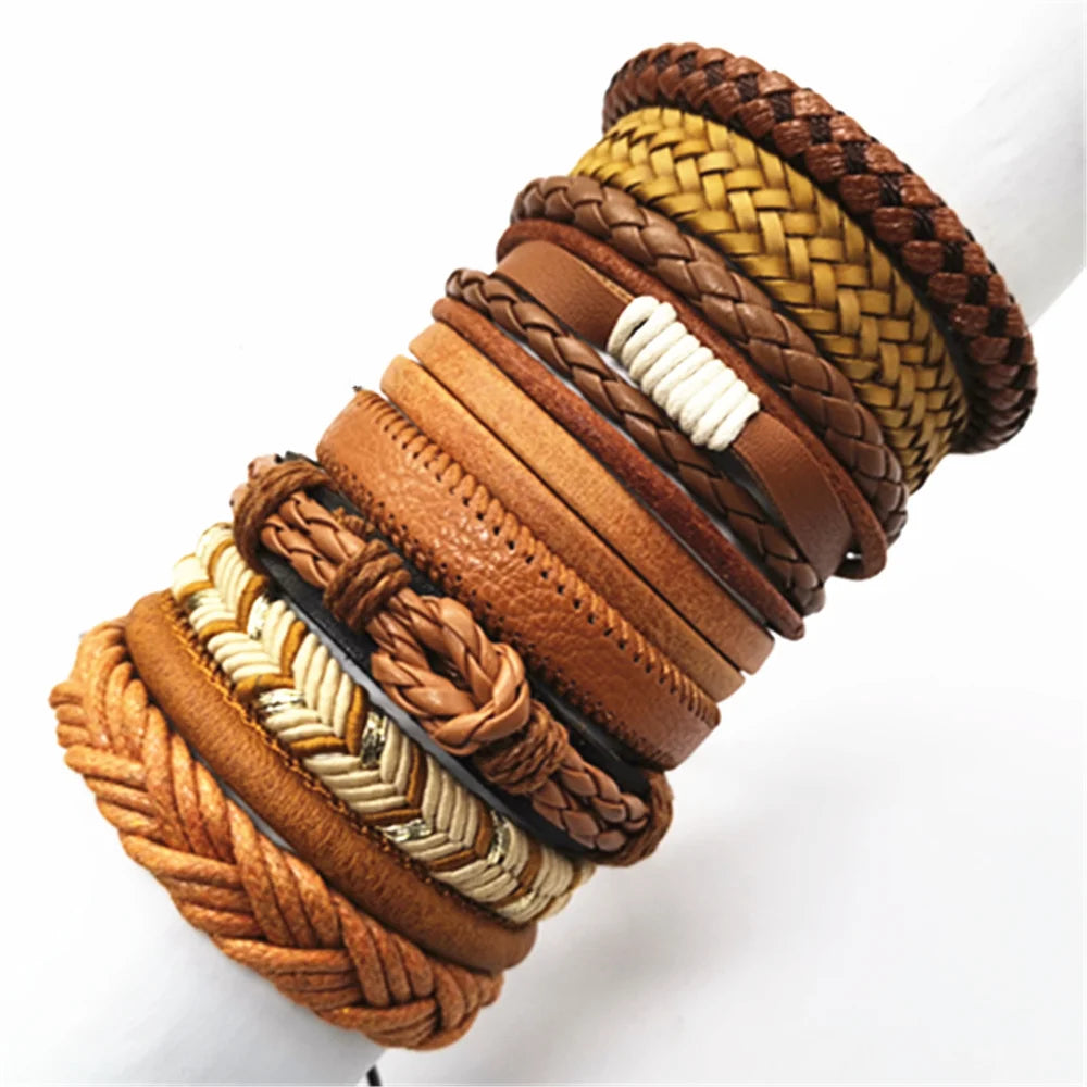 10 Pcs/set Black Wrap Women New Fashion Bracelets