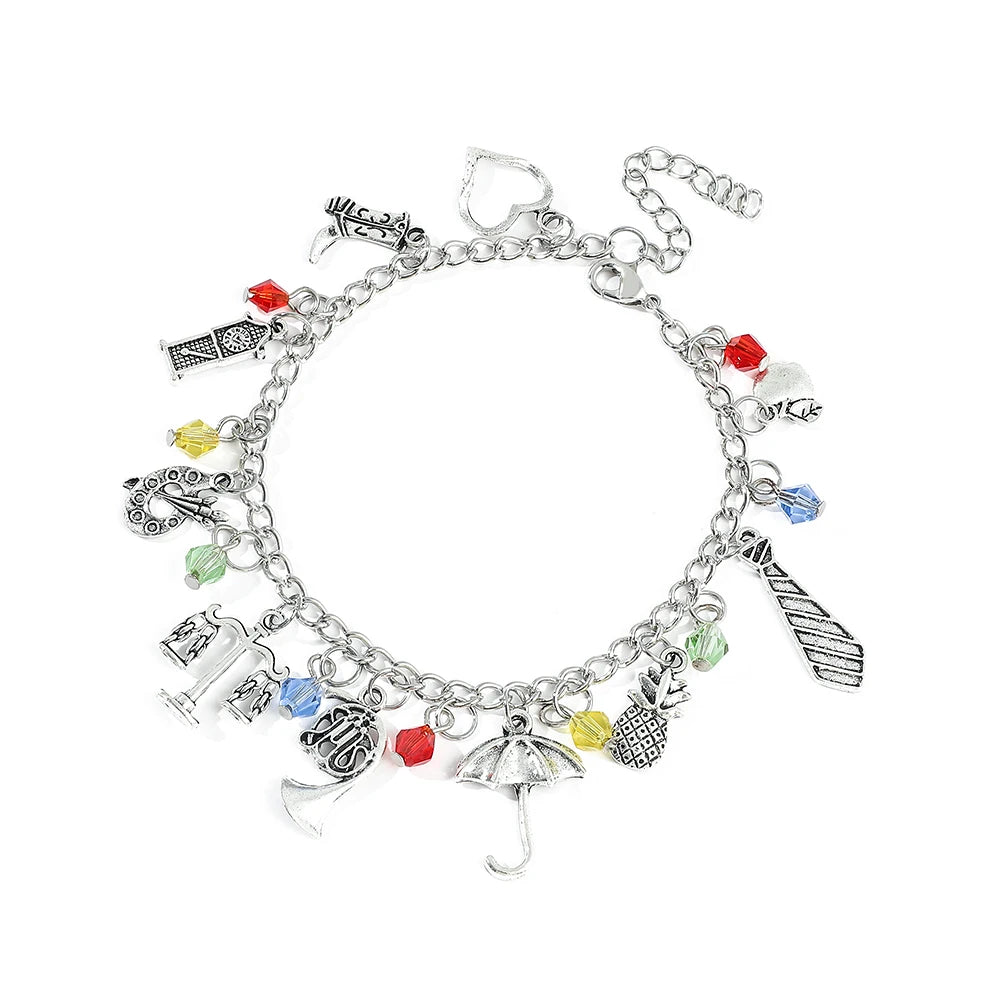 How I Met Your Mother Inspired Horn Umbrella Crystal Pendant Bracelets