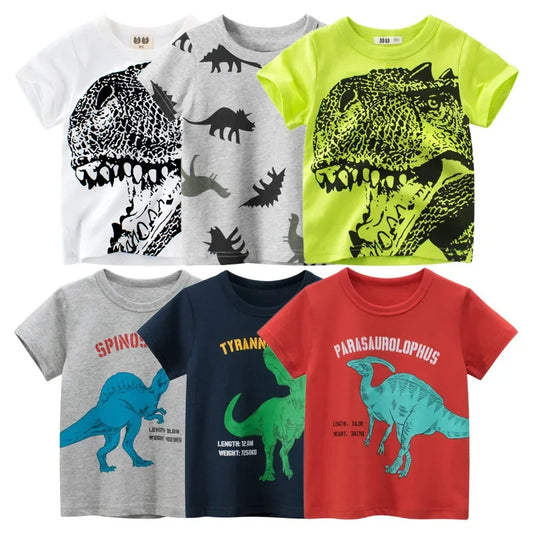 Children Boys Short Sleeve O-Neck Cotton T-shirt
