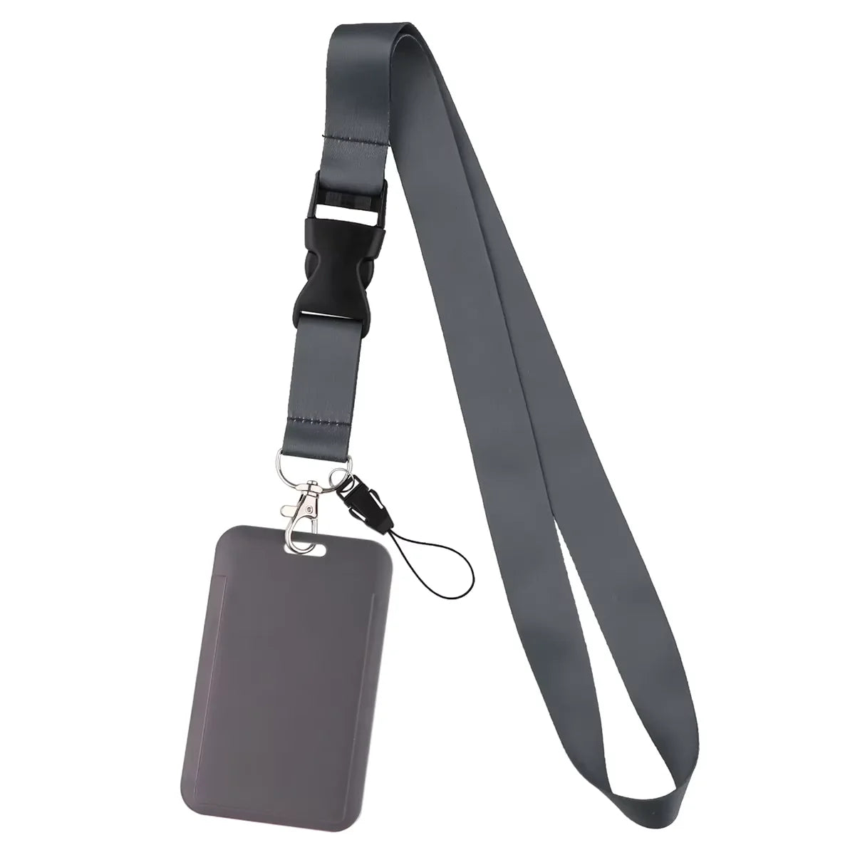 New Pure Lanyard Keychain ID Card Holder