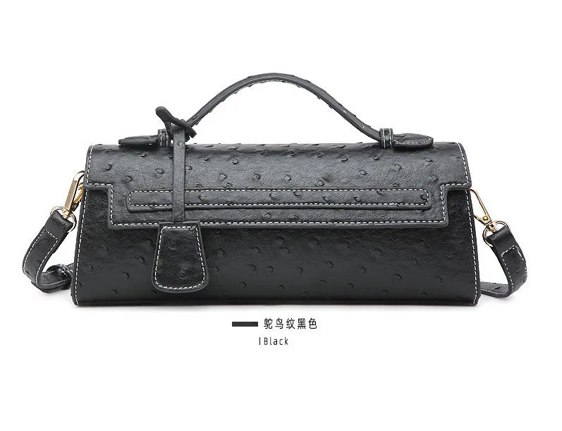 Rechteckige Handtasche mit Schlangenmuster