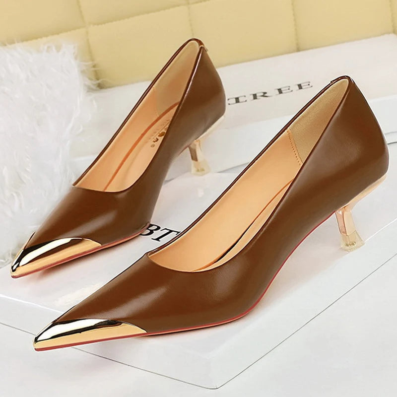 Women Pumps Stiletto 9.5 Cm 4.5cm Heels