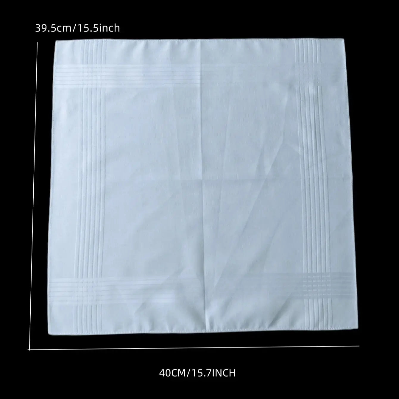Dünnes Baumwolltaschentuch, 40 cm, reinweiß