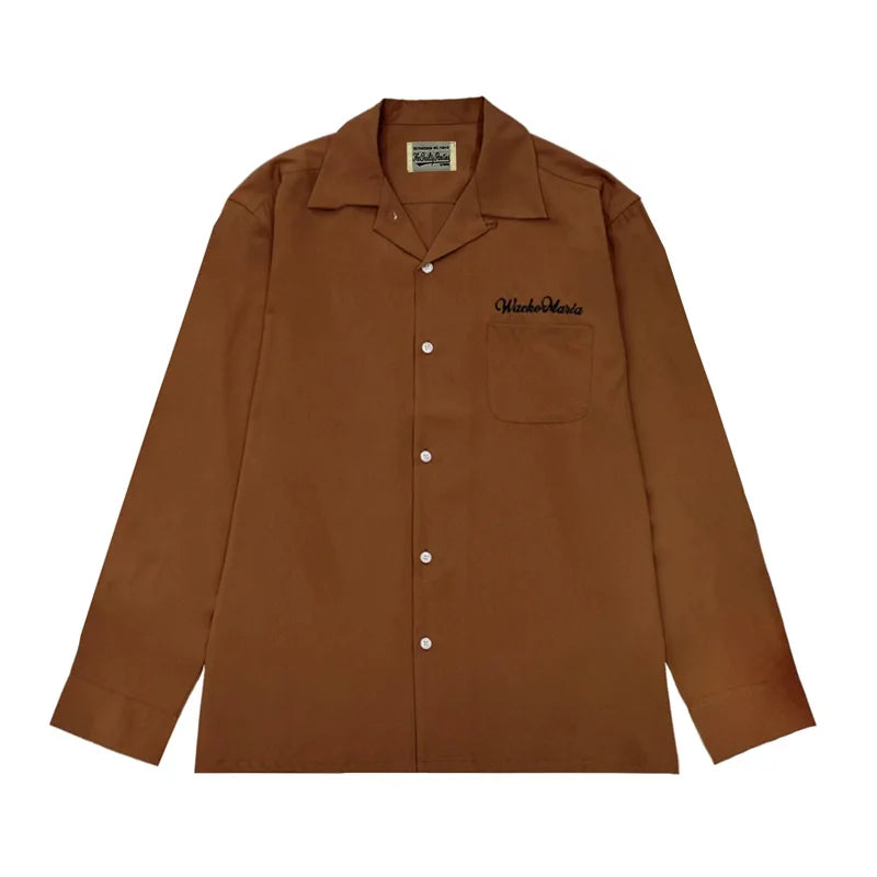 Autumn WACKO MARIA Embroidery Logo Long Sleeve Shirt