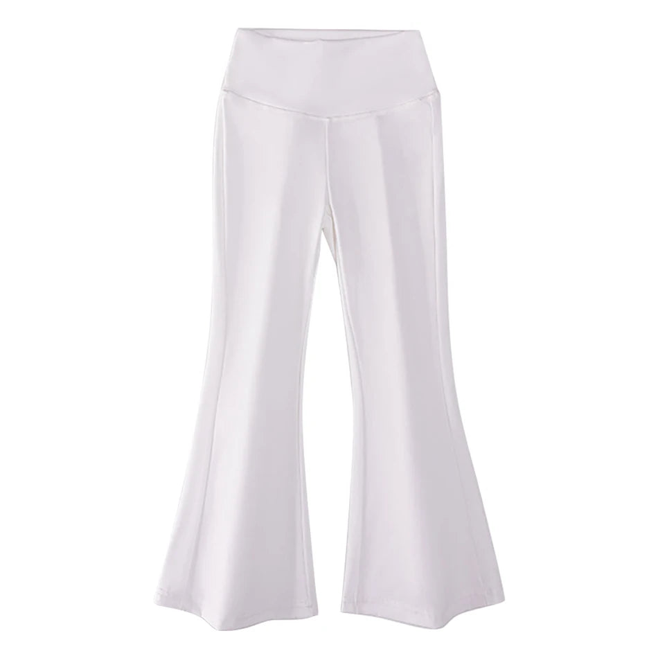Girls High Waist Flared Pants