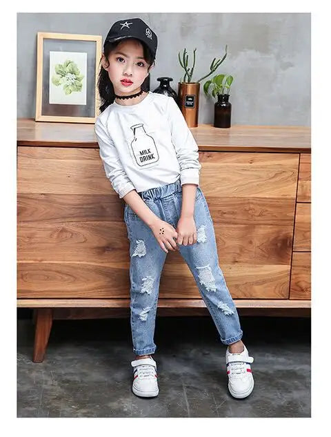 Autumn New Children Girls Pants
