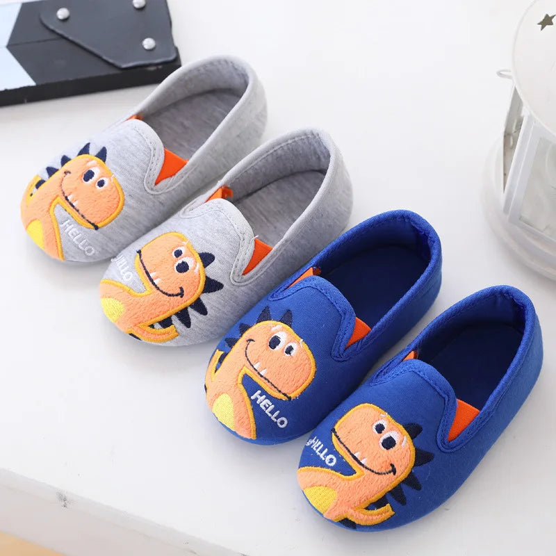Autumn Winter Boy Cotton Fabric Home Shoe