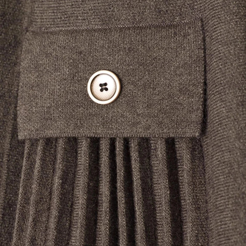 Herbst Winter Neue Feste Farbe Mode Elastische Taille Röcke
