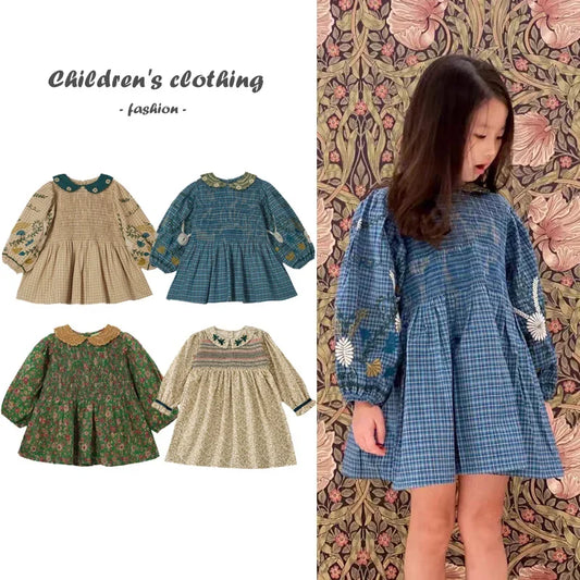 Embroidered Flower Girl Princess Dress