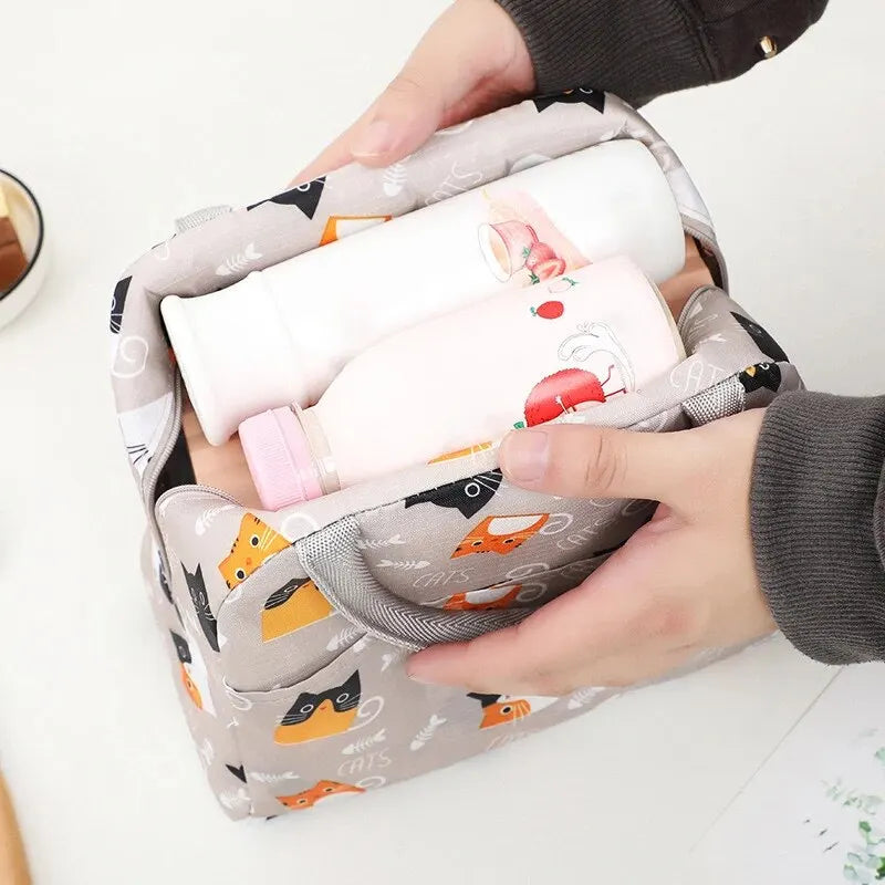 New Cartoon Cute Portable Tote Lunch Bag