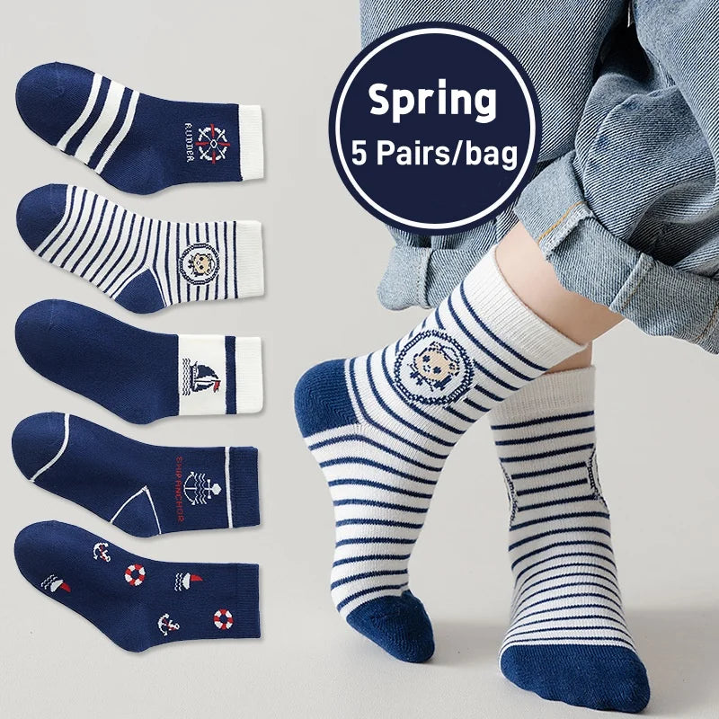 Baby Cartoon Pattern Medium Sock