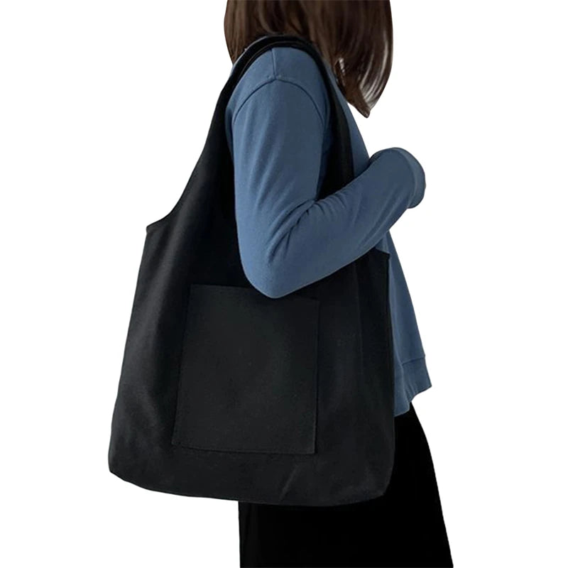 Environmental Storage Reusable Canvas Shoulder Tote Bag School Bags Girl Christmas Gift