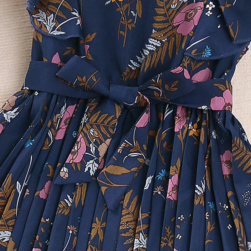 Kids Floral Print Casual Dress