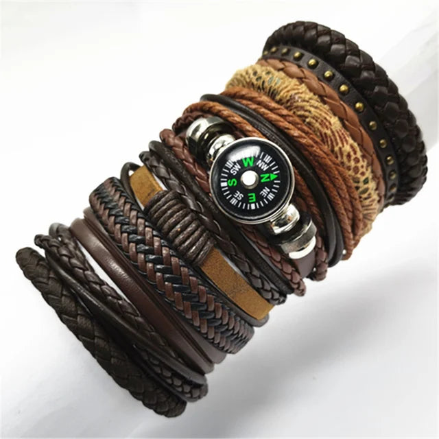 10 Pcs/set Black Wrap Women New Fashion Bracelets