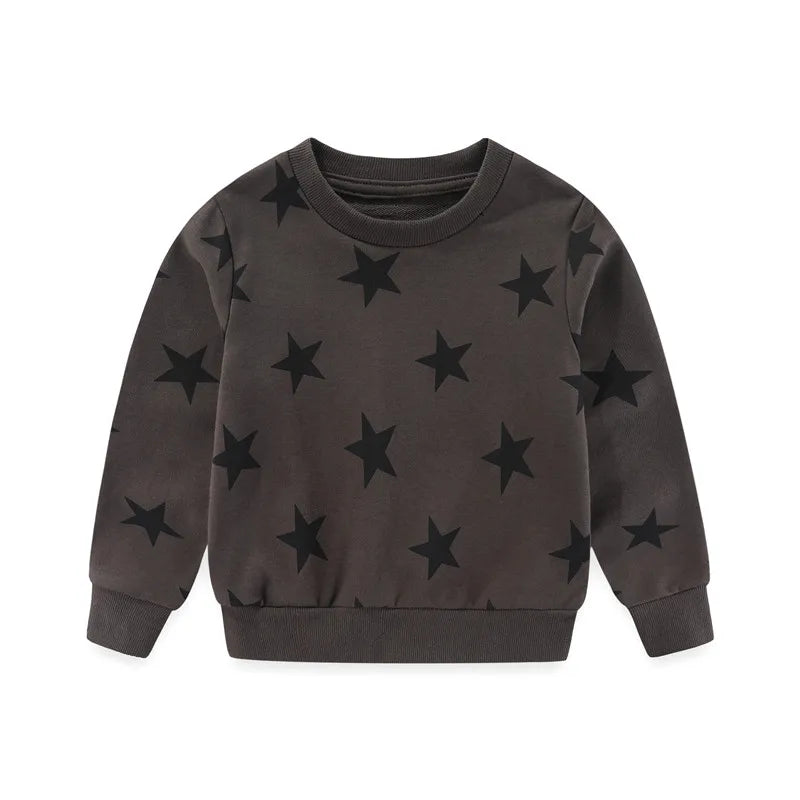 New Long Sleeve Stars Print Boys Sweatshirts