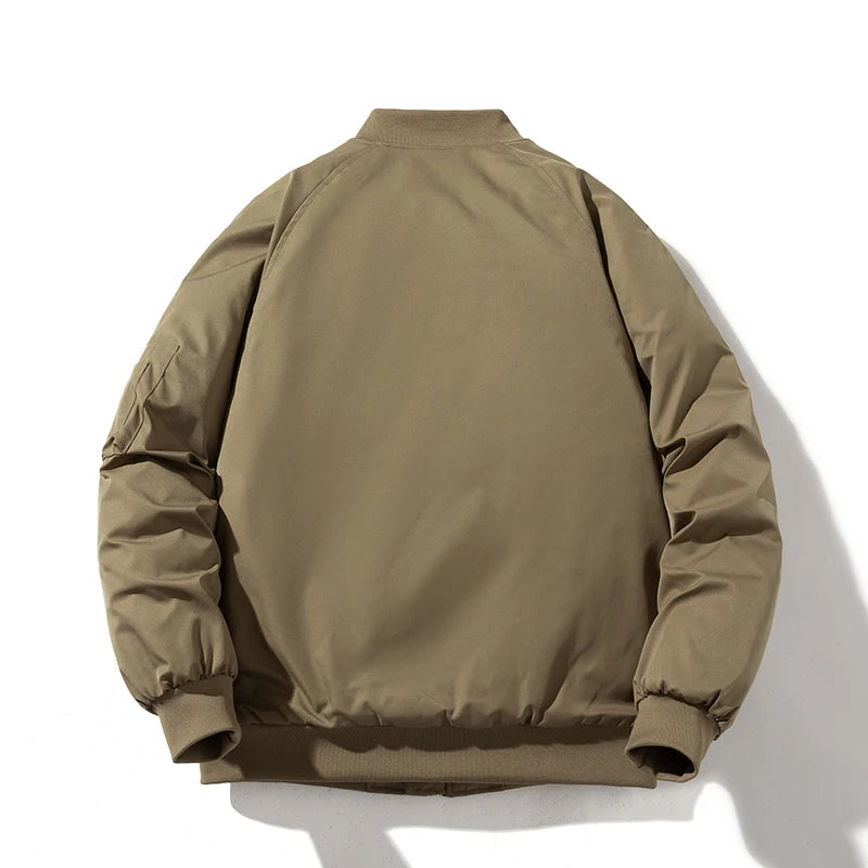 Herbst Winter Pilot Militär Solide Bomberjacke