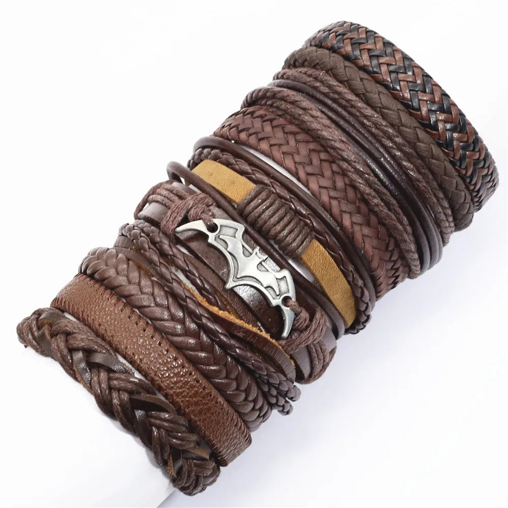 10 Pcs/set Black Wrap Women New Fashion Bracelets