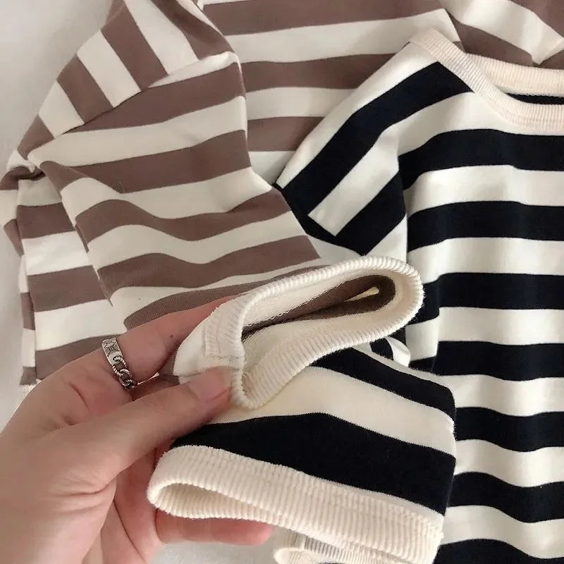 New Fashion Children Boys Long Sleeve Striped T-shirt