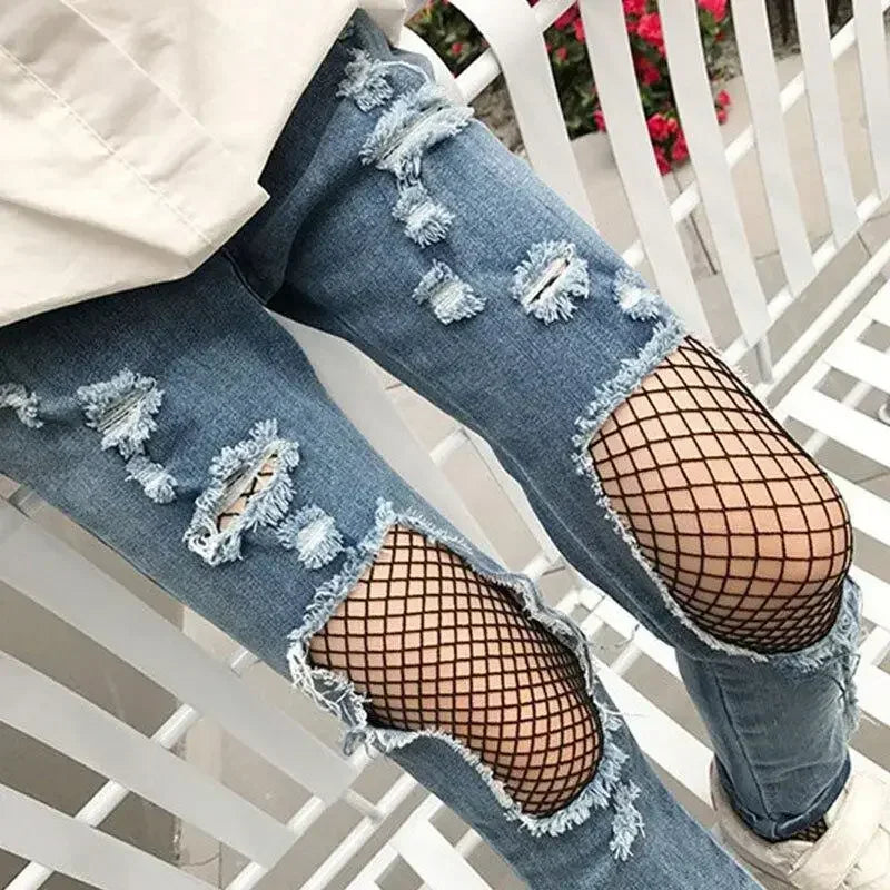 Kids Fashion Fishnet Tights Mesh Stockings