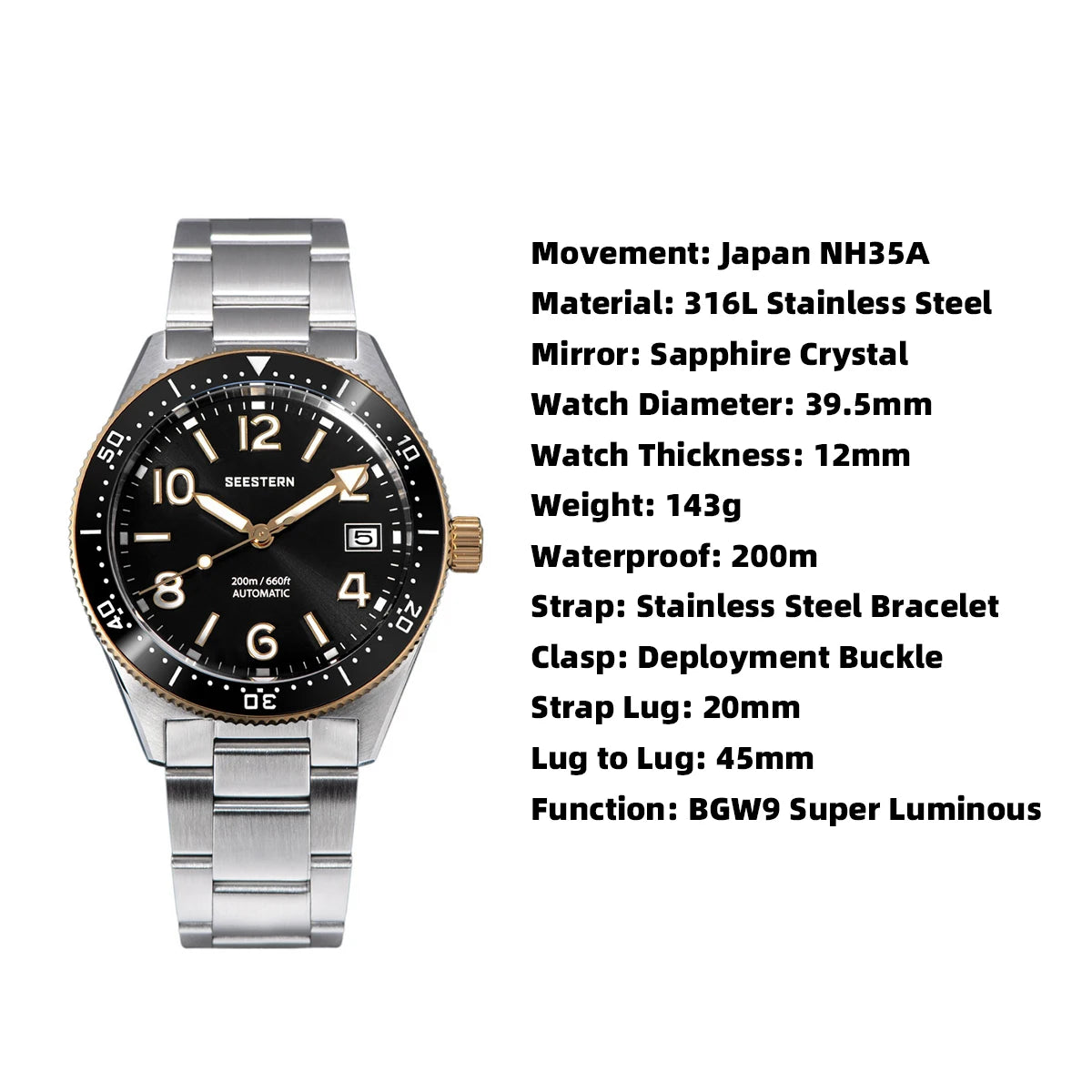 Automatic Movement Luminous Mechanical Wristwatches