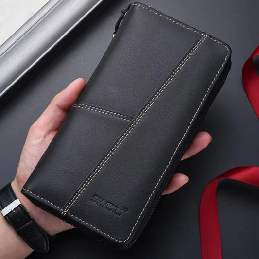 Herren Leder Geldbörsen mit langem Design