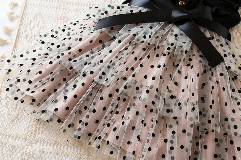 Girls Ruffles Tulle Casual Layered Dresses