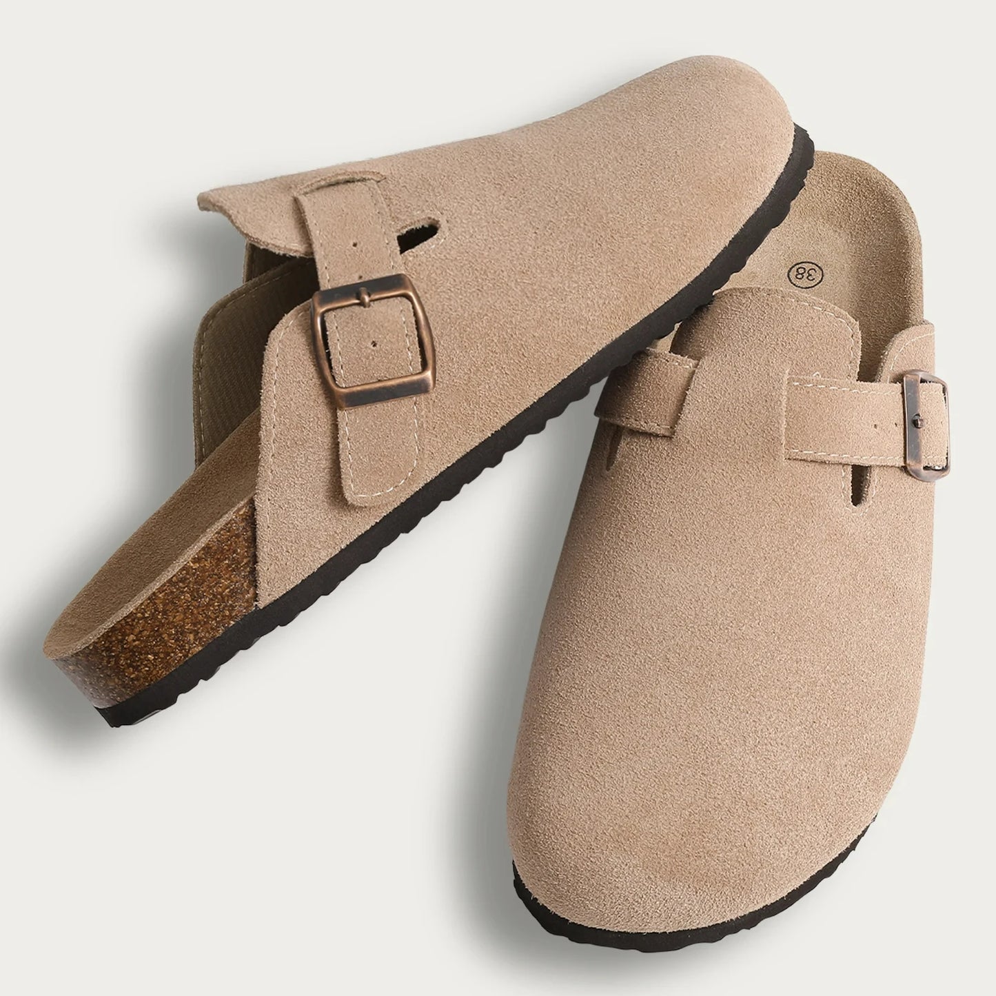 Damenmode Clogs Hausschuhe mit Korksohle