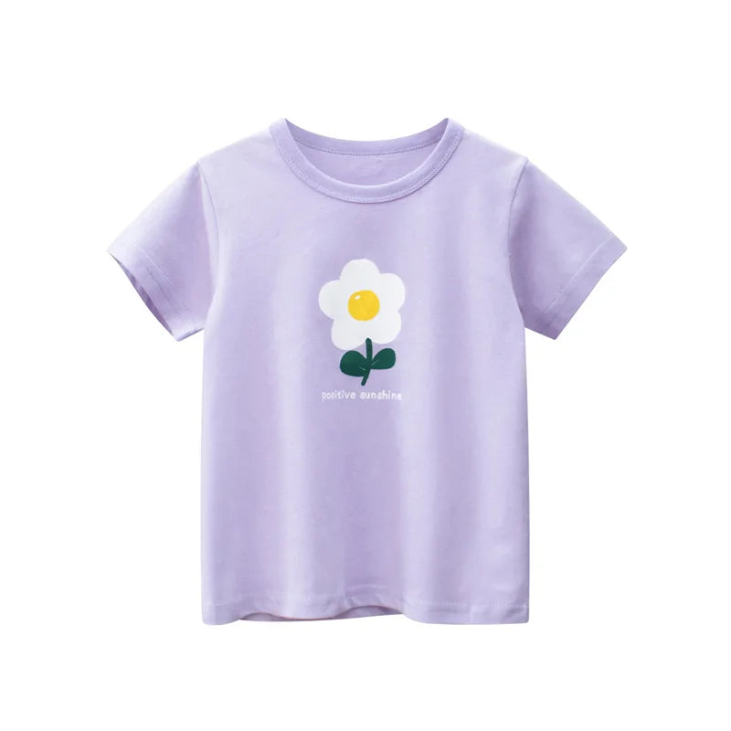 Sommer 2-8 Jahre Kinder Mädchen Shorts Ärmel T-shirts