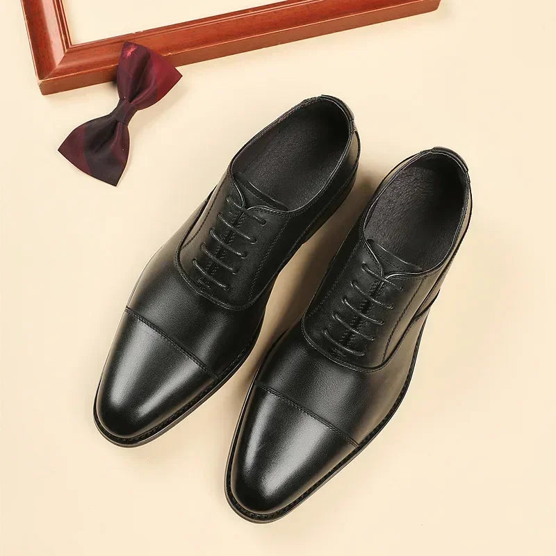 Cowhide Oxford Brogue Shoes