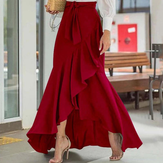 Maxirock mit hoher Taille für Damen