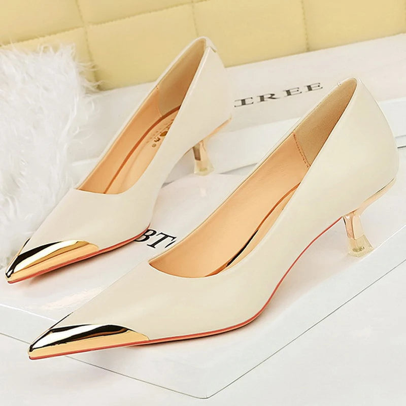 Women Pumps Stiletto 9.5 Cm 4.5cm Heels