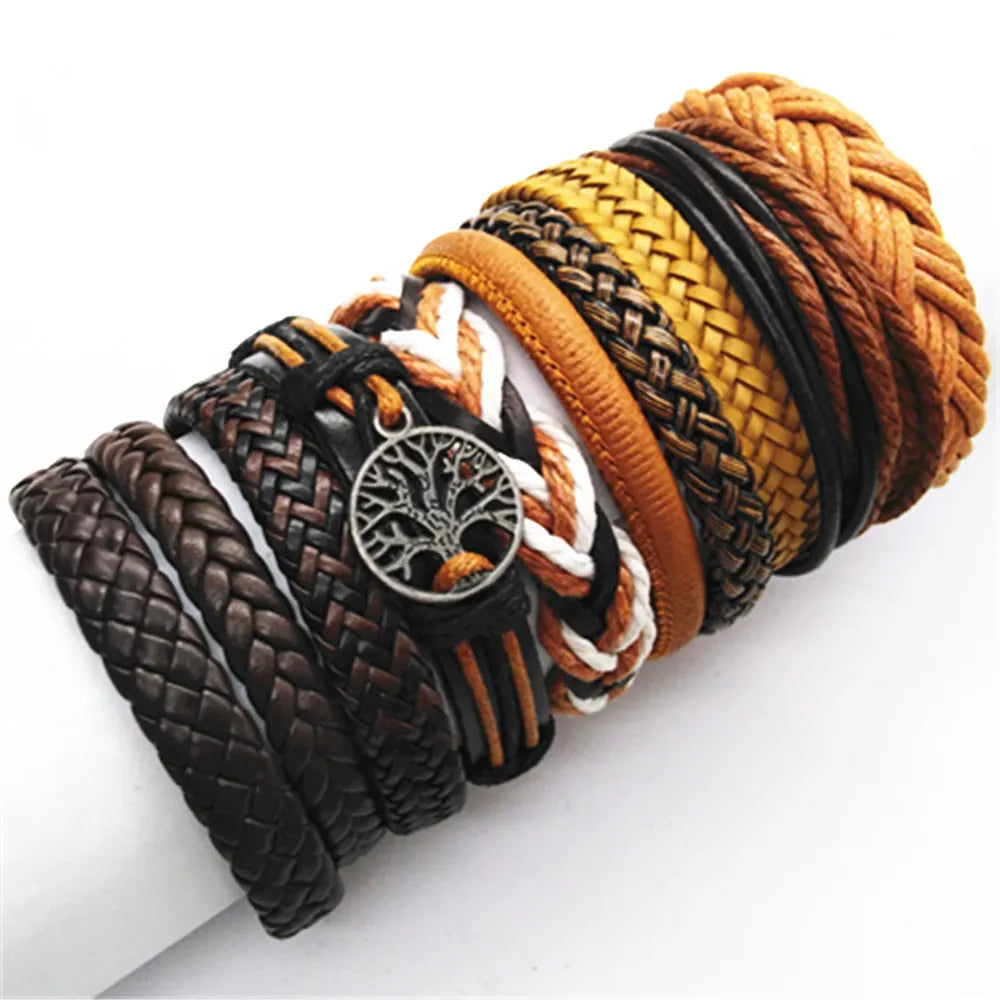 10 Pcs/set Black Wrap Women New Fashion Bracelets