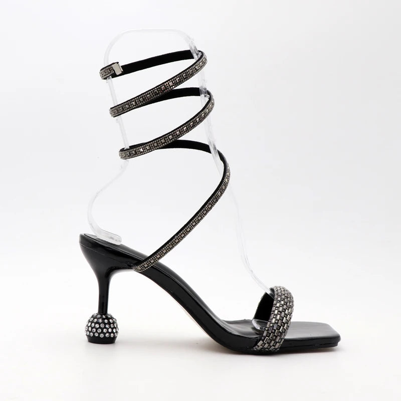 Neue offene Rom-Sandalen mit Strass-Feen-Fußriemen