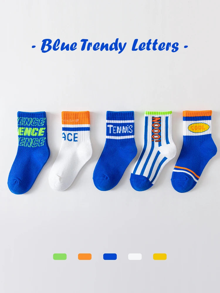 Boy Cartoon Cotton Knitted Sports Socks