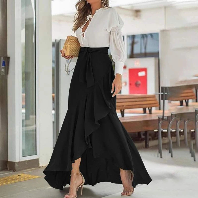 Maxirock mit hoher Taille für Damen