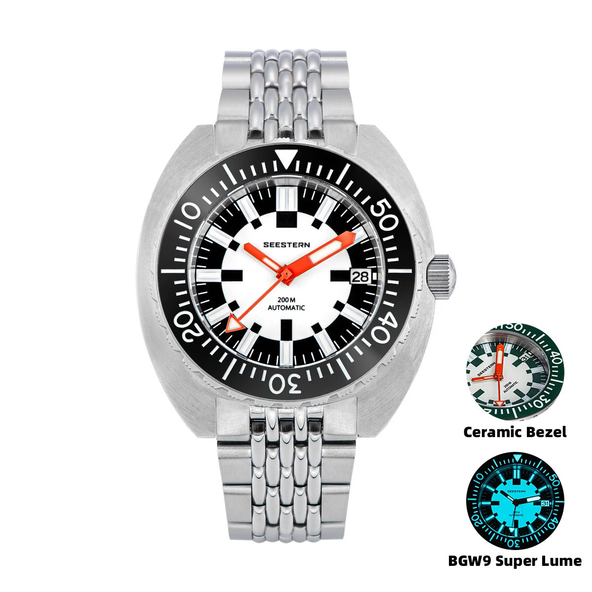 Automatic Men Date 200m Turn Bracelet Wristwatches