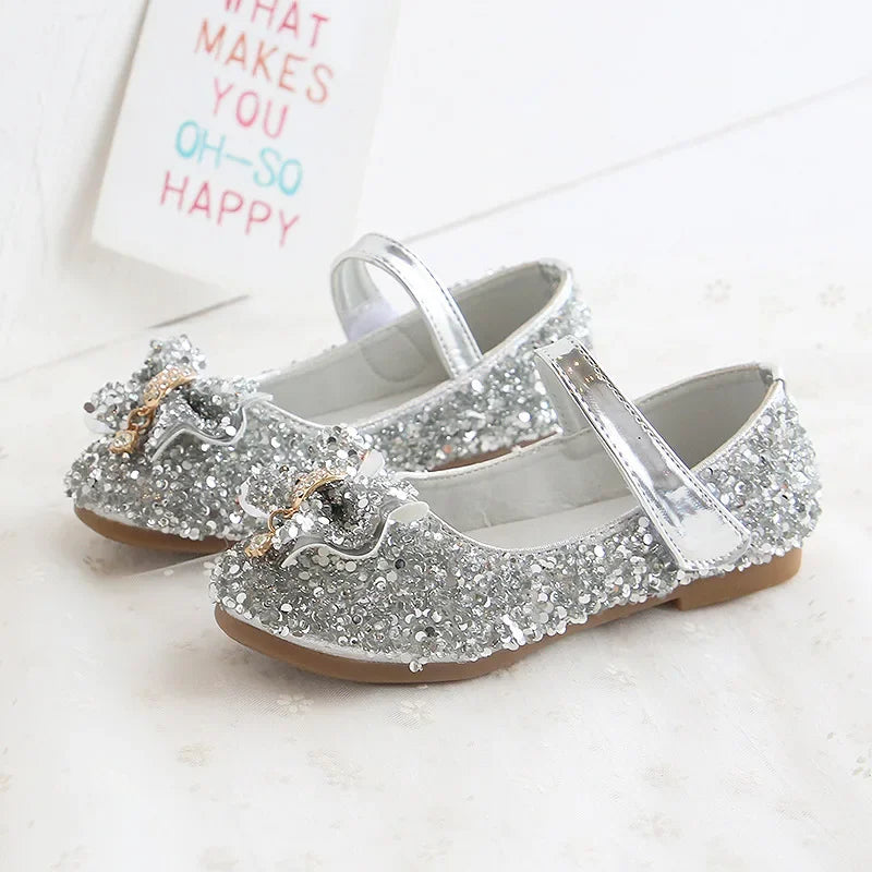 New Kids Glitter Leather Shoes