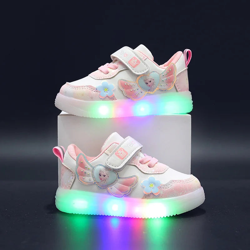 New Disney LED Casual Pink Purple Shoes