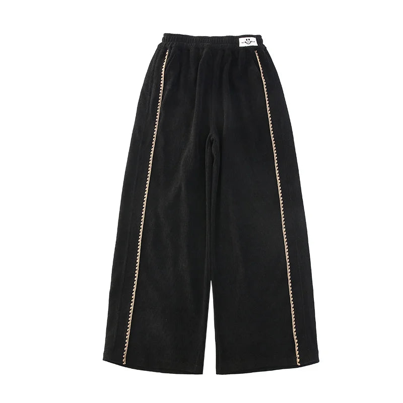 Warm Comfortable Side Stripe trousers