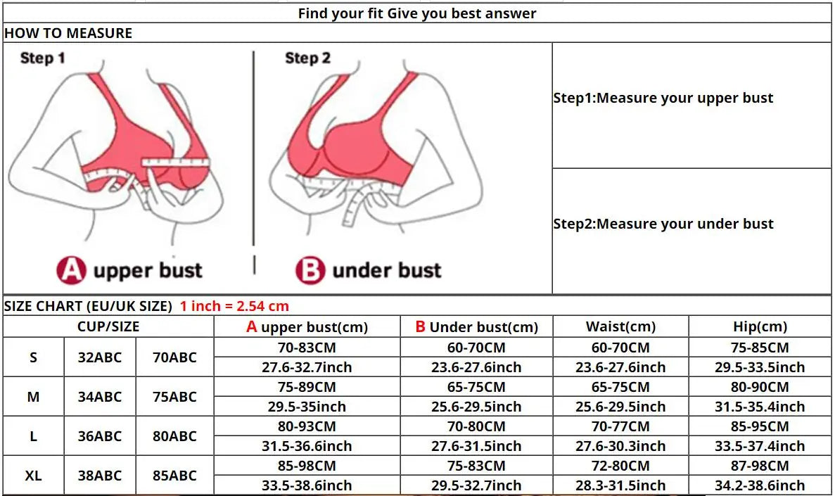 Women Steel Rubber Bone Push Up Bras