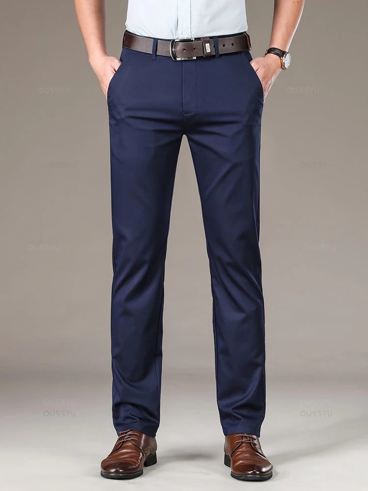 High Quality Luxury Straight Business Suit Pants