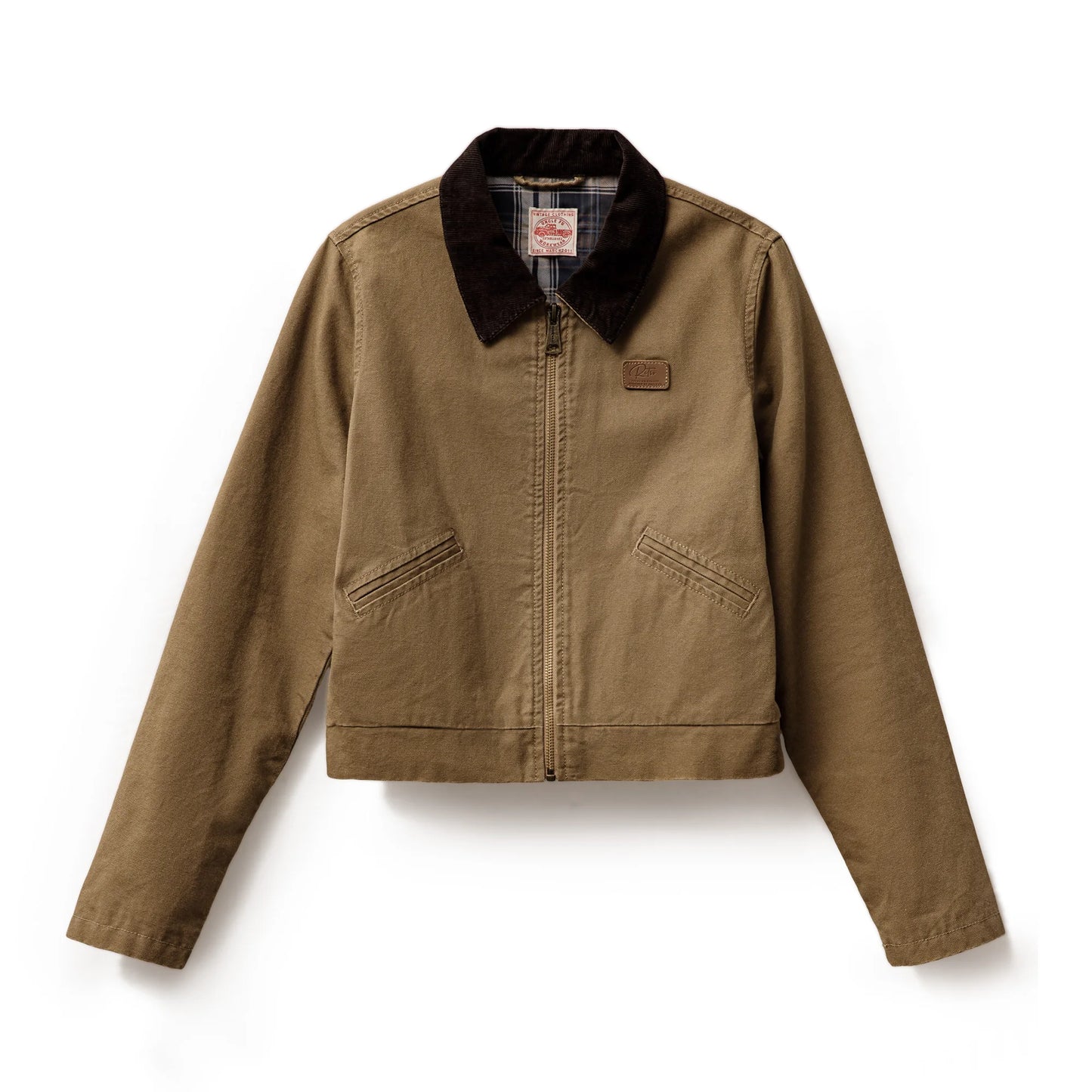 Women Vintage Turn-down Collar Workwear Jacket