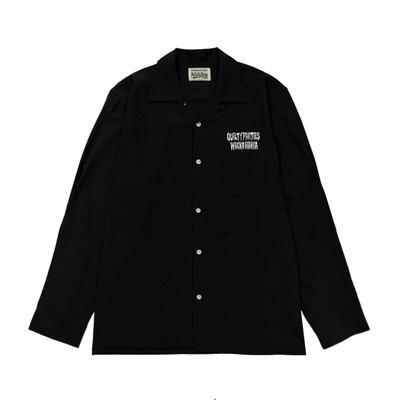 Autumn WACKO MARIA Embroidery Logo Long Sleeve Shirt