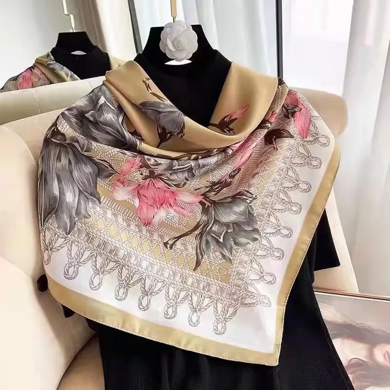 2025 Luxury Silk Shawl Square Scarf