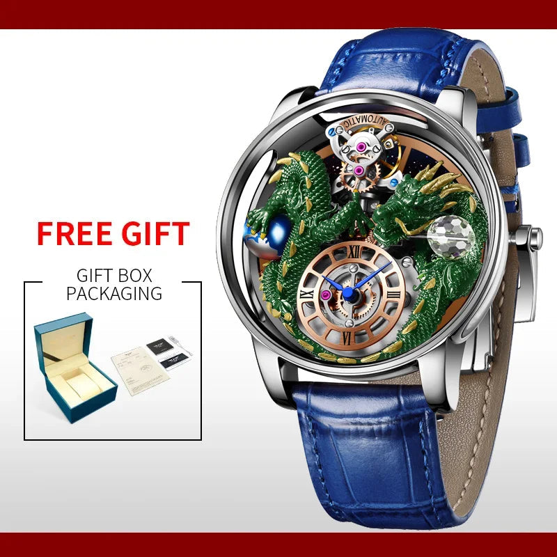3D Gold Dragon Astronomia Quartz Watch
