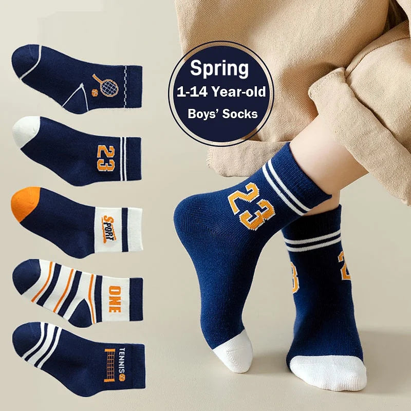 Baby Cartoon Pattern Medium Sock